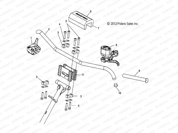 STEERING | STEERING, HANDLEBAR MOUNTING - S20MDX6JSA/6JEA (49SNOW13600RCR)