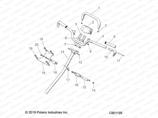 STEERING | STEERING, HANDLEBAR, STEERING POST - S20CEU5BSA/BSL/BEL (C601195)
