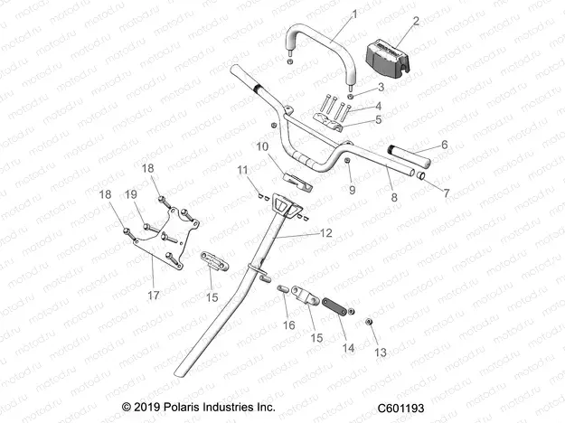 STEERING | STEERING, HANDLEBAR, STEERING POST - S20CFE5BSL (C601193)