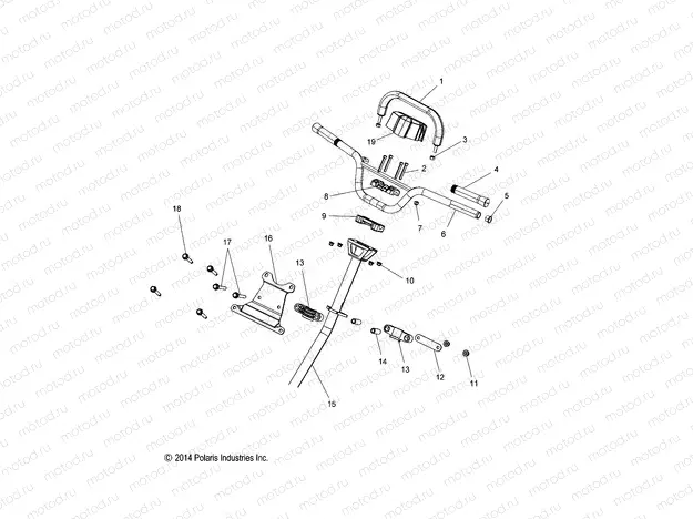 STEERING | STEERING, HANDLEBAR, STEERING POST - S21CFF5BSL/BEL (49SNOWHANDLEBAR15550155)
