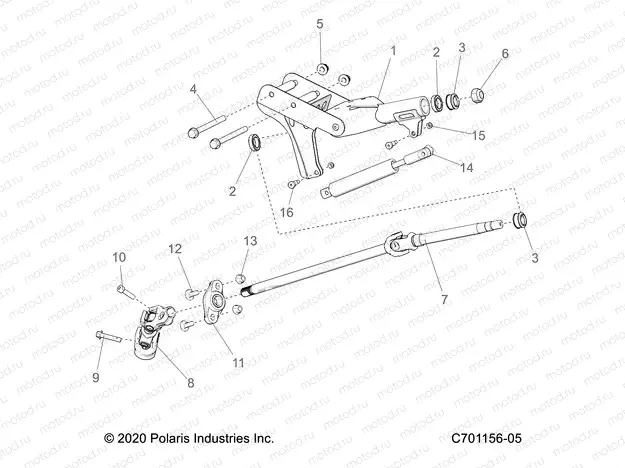 STEERING | STEERING, LINKAGE, TILT AND RELATED, STANDARD - Z22RME2KAG/BG/K2KAN/BN (C701156-05)