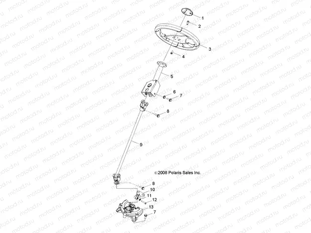 STEERING | STEERING, POST - R11VA17AA (49RGRSTEERING09RZR170)