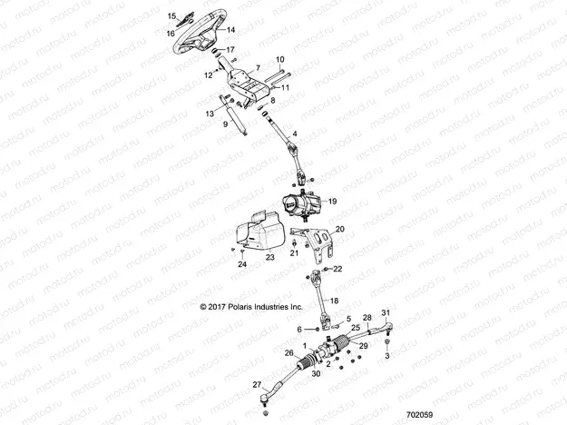 STEERING | STEERING, POWER STEERING ASM. - Z18VBE87BK/BU/LK/BR (702059)