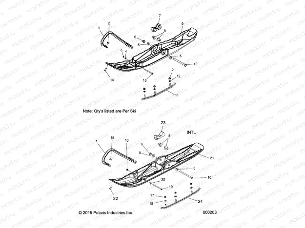 STEERING | STEERING, SKI ASM. - S20CED5BSL/BSU ALL OPTIONS (600203)