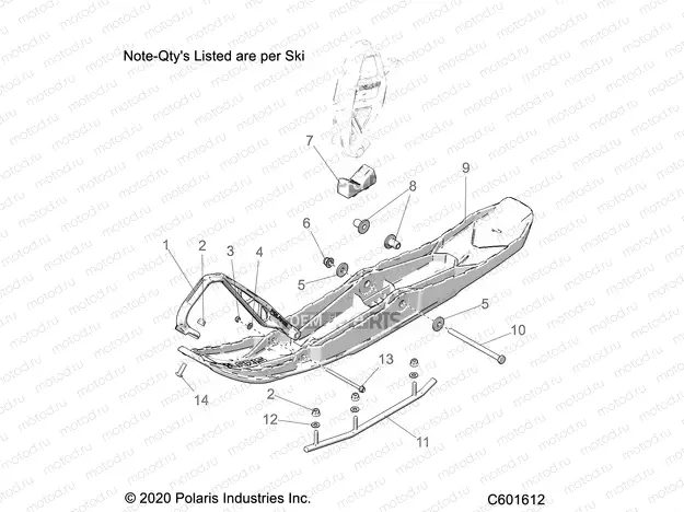 STEERING | STEERING, SKI ASM - S22TKL8RS ALL OPTIONS (C601612)