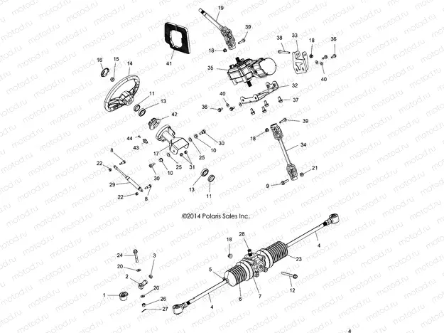 STEERING | STEERING, STEERING ASM. - A15DAE57EK (49ATVSTEERING15570ACE)