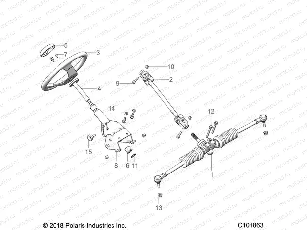 STEERING | STEERING, STEERING ASM. - A20HAB15A2 (C101863)