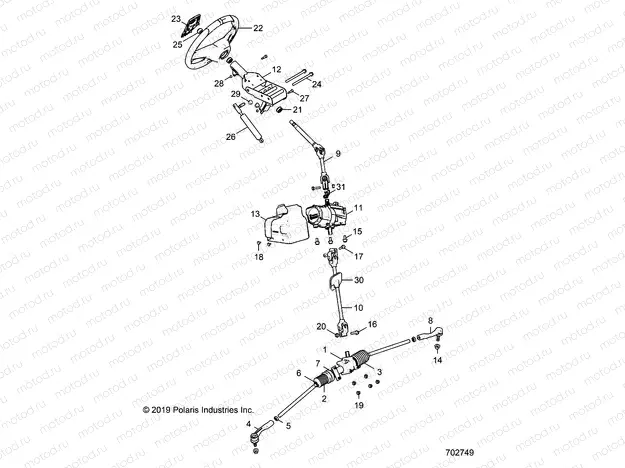 STEERING | STEERING, STEERING ASM. - G21G4J99AW/BW (702749)