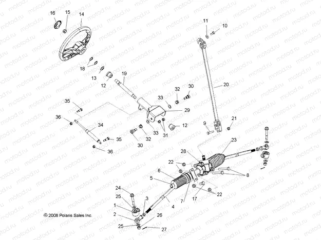 STEERING | STEERING, STEERING ASM. - R10HR76AG/AR (49RGRSTEERING095004X4)
