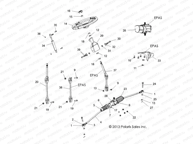 STEERING | STEERING, STEERING ASM. - R13UH88/UH9E ALL OPTIONS (49RGRSTEERING13900XP)