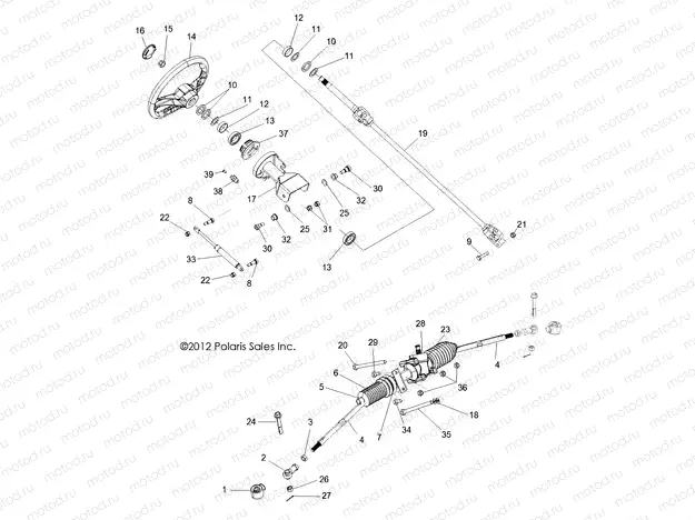 STEERING | STEERING, STEERING ASM. - R13VH57FX (49RGRSTEERING12RZR570I)