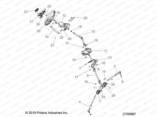 STEERING | STEERING, STEERING ASM. - R20RRE99F1/F9/FK/S99C1/C9/CK/S99F1/F9/FK/P99CF/FF (C700887)