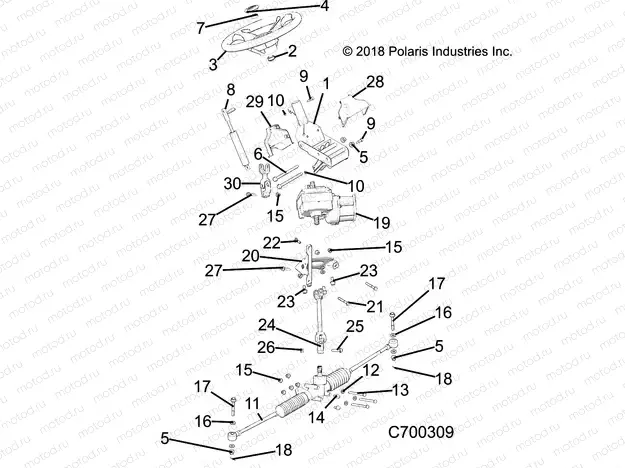 STEERING | STEERING, STEERING ASM. - R23MAE57DX (C700309)