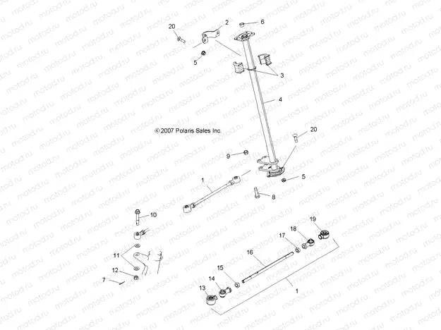 STEERING | STEERING, STEERING POST - A08DN50AF/AS/AW/AZ (49ATVSTEERING08SPX25)