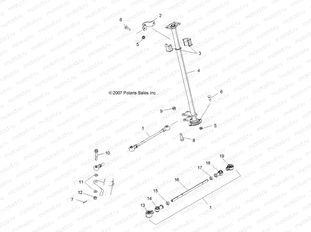 STEERING | STEERING, STEERING POST - A13EA32AA (49ATVSTEERING08SCRAM)