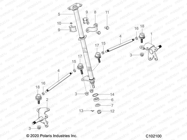 STEERING | STEERING, STEERING POST AND TIE ROD ASM - A23HBE07N2 (C102100)