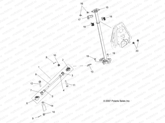 STEERING | STEERING, STEERING POST ASM. - A09LH46AQ/AX/AZ (49ATVSTEERING08SP300)