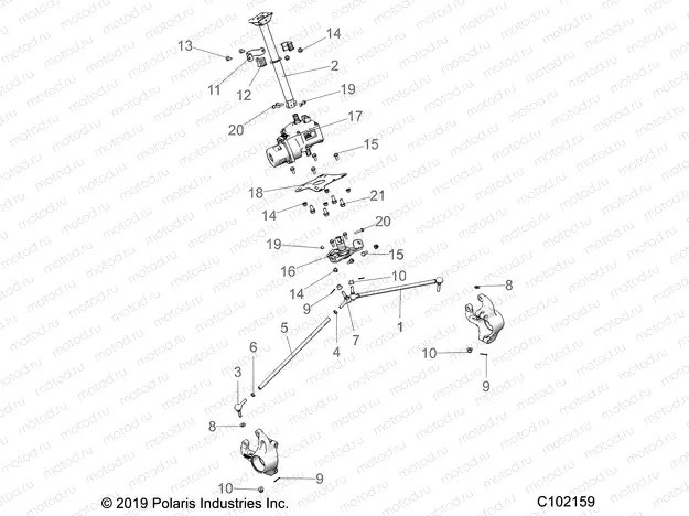 STEERING | STEERING, STEERING POST ASM. - A20SXE85AF/AP/A9/CAF/CAP/CA9/V85AP/CAP (C102159)