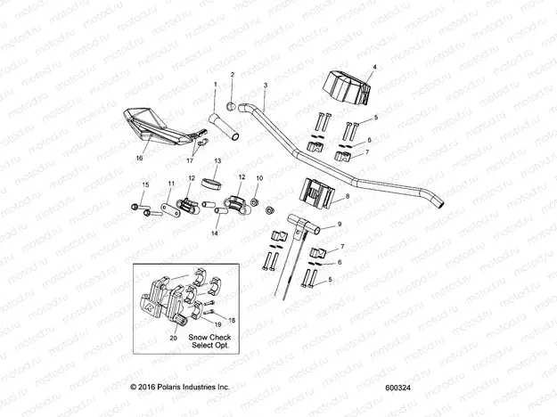 STEERING | STEERING, UPPER and HANDLEBAR ASM. - S20DCH8RS ALL OPTIONS (600324)