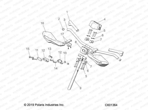 STEERING | STEERING, UPPER and HANDLEBAR ASM. - S20EDE8PS ALL OPTIONS (C601364)