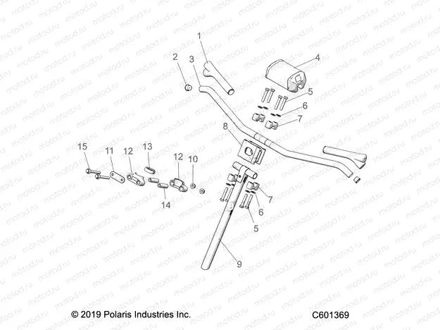 STEERING | STEERING, UPPER and HANDLEBAR ASM. - S20EEC6PS/6PEM ALL OPTIONS (C601369)