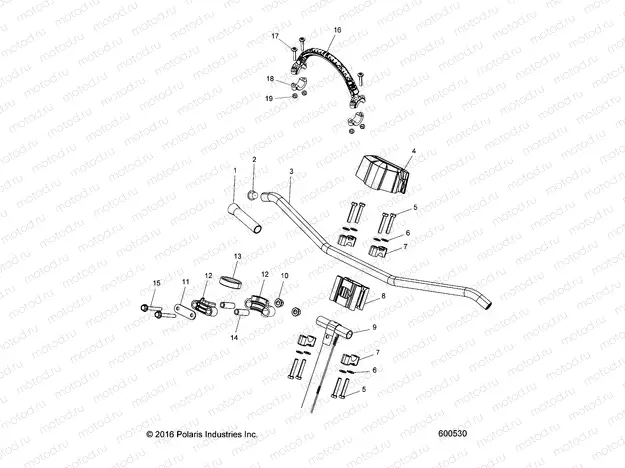 STEERING | STEERING, UPPER and HANDLEBAR ASM. - S20EEF6PSL/PEL (600530)