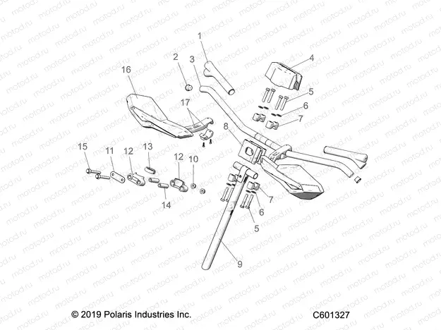 STEERING | STEERING, UPPER and HANDLEBAR ASM. - S21DDL6PS ALL OPTIONS (C601327)
