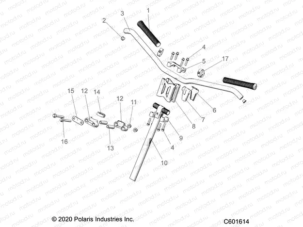 STEERING | STEERING, UPPER and HANDLEBAR ASM. - S23TKV6RS (C601614)