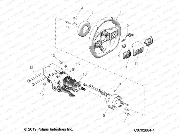 STEERING | STEERING, UPPER, PREMIUM/DELUXE - Z21R4D92AM/BM/AC (C0702884-4)