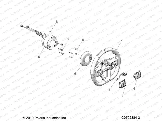 STEERING | STEERING, WHEEL, 2 BUTTON - Z20RAD92AC/BC (C0702884-3)