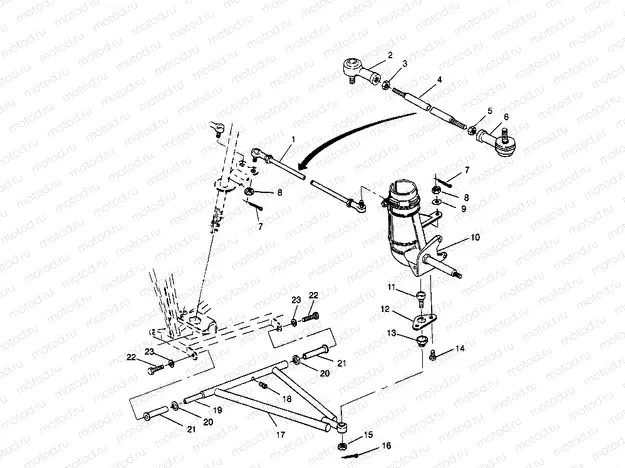 STEERING/A-ARM ASSEMBLY 2X4 300 W957530 (4930053005B007) | STEERING/A-ARM ASSEMBLY 2X4 300 W957530 (4930053005B007)