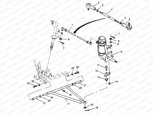 STEERING/A-ARM ASSEMBLY 2x4 400L W947540 (4926752675B006) | STEERING/A-ARM ASSEMBLY 2x4 400L W947540 (4926752675B006)