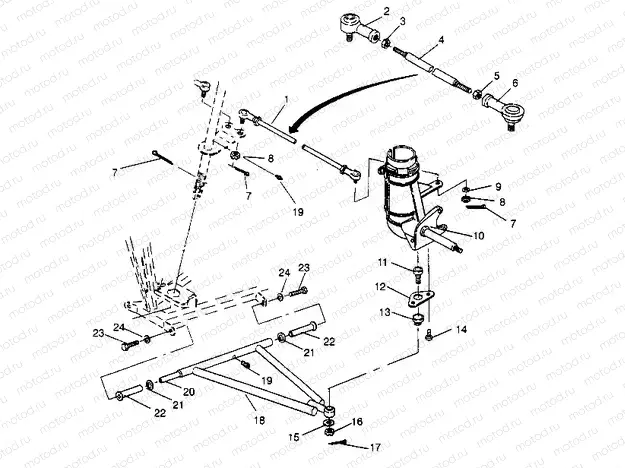 STEERING/A-ARM ASSEMBLY Magnum 2x4 W957544 (4926852685B007) | STEERING/A-ARM ASSEMBLY Magnum 2x4 W957544 (4926852685B007)