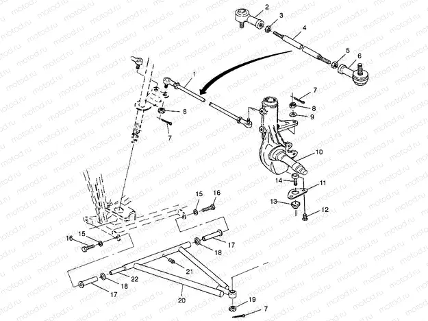 STEERING/A-ARM Trail Boss W97AA25C (4940574057B004) | STEERING/A-ARM Trail Boss W97AA25C (4940574057B004)