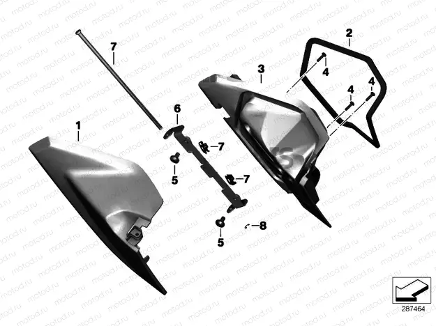 Stowage compartment, left
