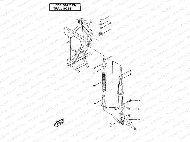 Strut Assembly-Trail Boss (4910981098024A) | Strut Assembly-Trail Boss (4910981098024A)