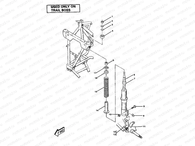 Strut Assembly-Trail Boss (4911701170024A) | Strut Assembly-Trail Boss (4911701170024A)