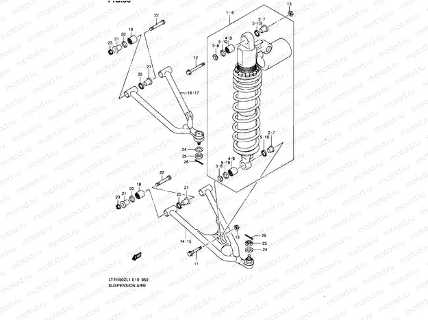 SUSPENSION ARM (LT-R450ZL1 E19)