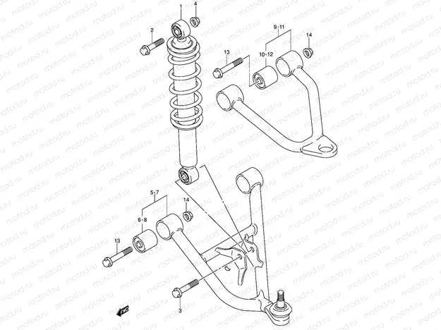 SUSPENSION ARM (MODEL K2/K3/K4)