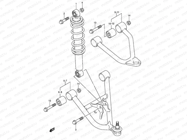 SUSPENSION ARM (MODEL K5/K6)