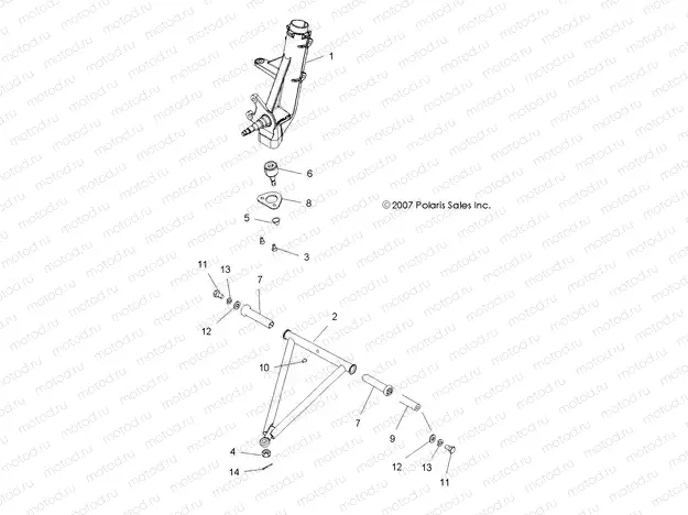 SUSPENSION | SUSPENSION, A-ARM and STRUT MOUNTING - A09BA50FA (49ATVSUSPFRT08SCRAM2X4)