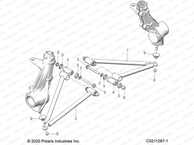 SUSPENSION | SUSPENSION, A-ARM and STRUT MOUNTING - A21SEE57F1/F57C1/F1/S57C1/C2/C5/C9/CK/F1/F2/FK (C0211267-1)