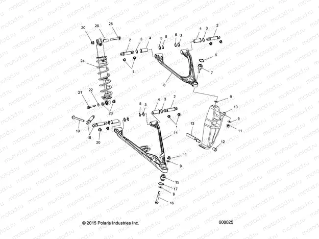 SUSPENSION | SUSPENSION, CONTROL ARMS and SPINDLE - S20EFS8PS ALL OPTIONS (600025)