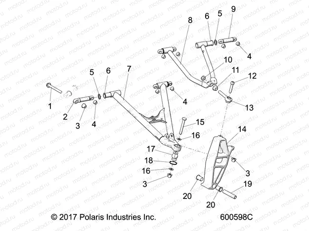 SUSPENSION | SUSPENSION, CONTROL ARMS and SPINDLE - S23TLS6RSL/6REL (600598C)