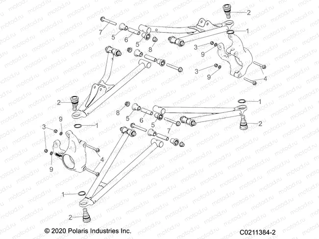 SUSPENSION | SUSPENSION, FRONT A-ARM MOUNTING - A20SXA85A1/A7/CA1/CA7/E85A9/AF/AP/CA9/CAF/CAP/V85AP/CAP (C0211384-2)
