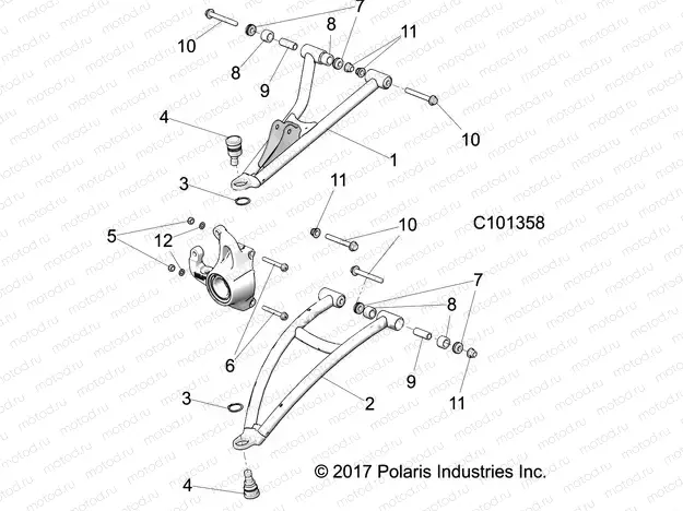 SUSPENSION | SUSPENSION, FRONT A-ARMS - A20SXE95KL/KR (C101358)