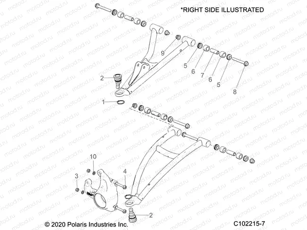 SUSPENSION | SUSPENSION, FRONT A-ARMS, MOUNTING - A20SXN85A8/CA8 (C102215-7)