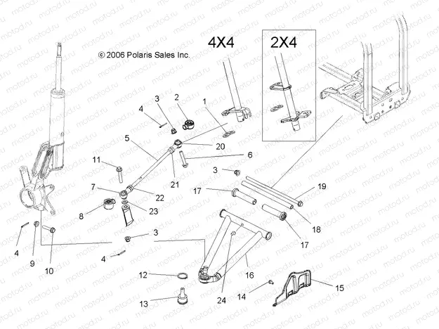 SUSPENSION | SUSPENSION, FRONT - A07LB27FA/LH27FB (49ATVSUSPFRT07HAWKI)