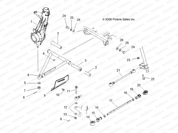 SUSPENSION | SUSPENSION, FRONT - A07MH76FA (49ATVAARM800EFI)