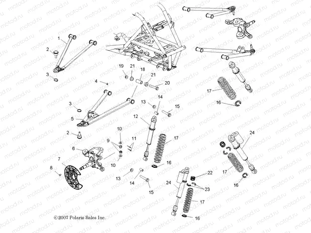 SUSPENSION | SUSPENSION, FRONT - A08GJ52AA/AB/AC (49ATVSUSPFRT08OUT525S)